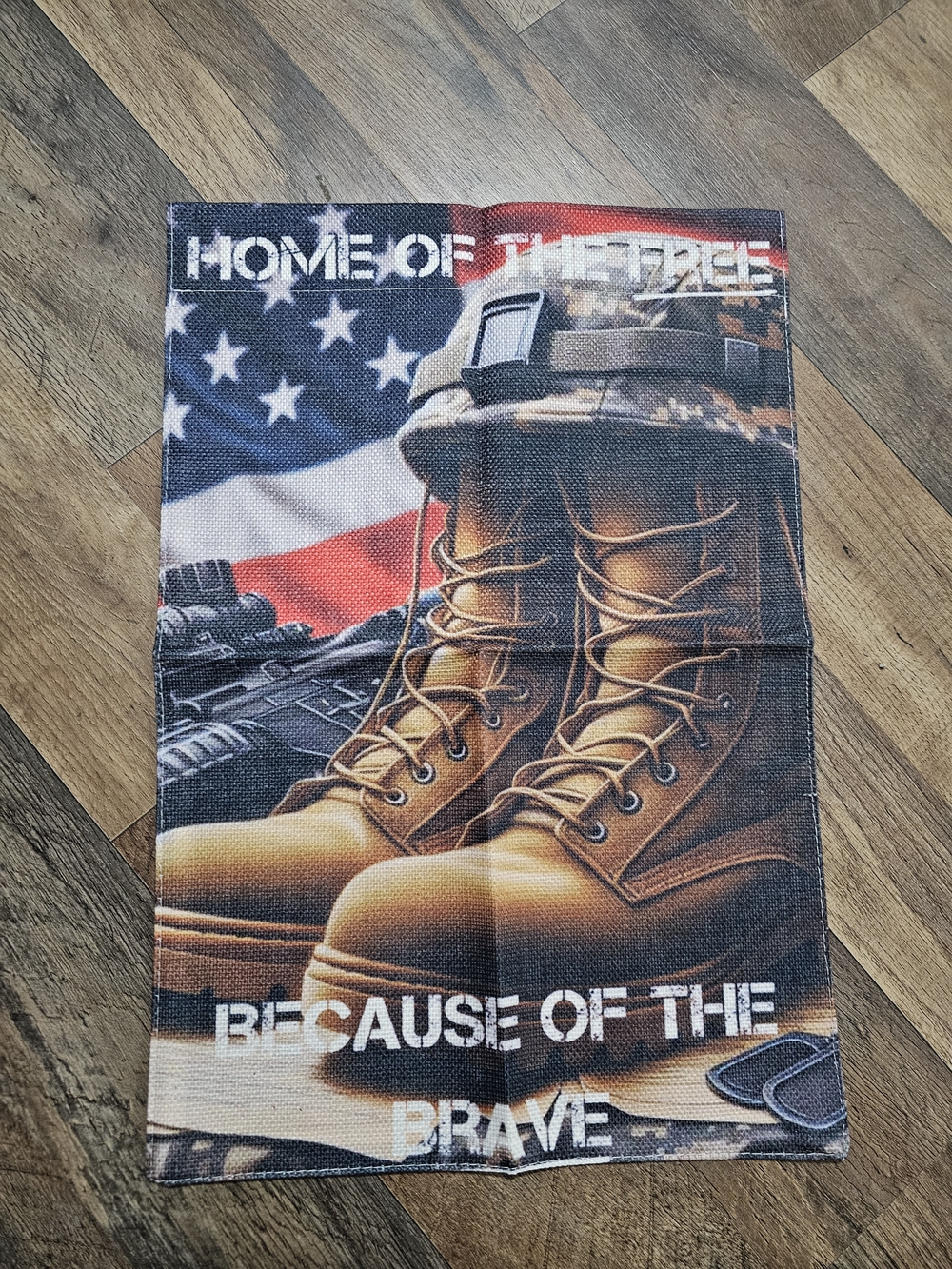 Patriotic Military Boots Decorative Flag